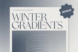 Winter Gradient Backgrounds + Bonus