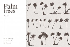 Silhouettes of Palm Trees Vol.2