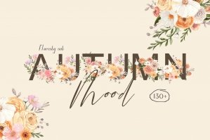 Autumn Mood Watercolor Flower Collection