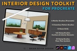 Interior Design Toolkit for Procreate And Affinity