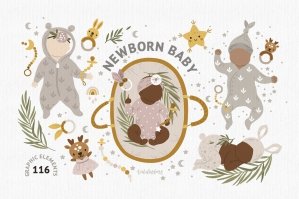 Newborn Baby Illustrations & Patterns