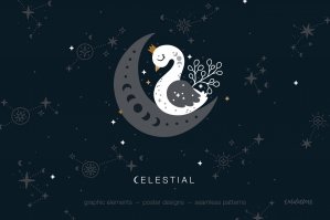 Celestial - Stars and Moon