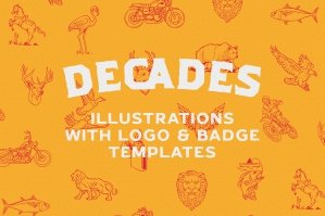 Decades - Illustration Logo & Badge