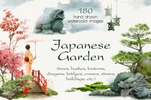 Japanese Garden Watercolor Collection