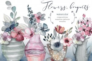 Watercolor Bouquets