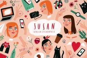 Susan Girlish Stickerpack