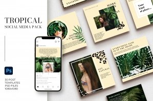 Tropical Instagram Templates | PS