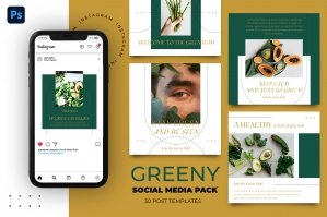 Greeny Instagram Social Media Templates Pack