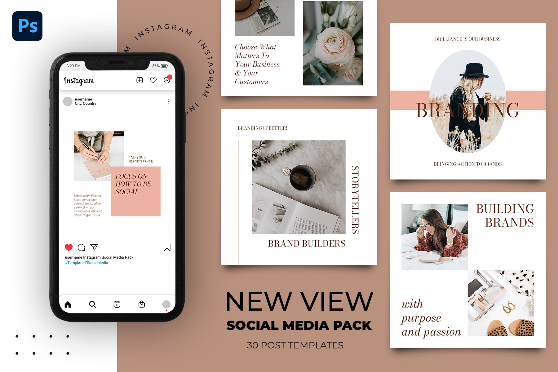 New View Instagram Social Media Templates - Design Cuts