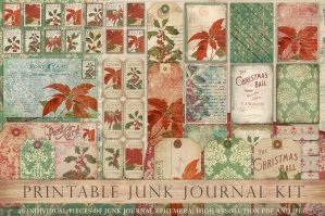 Vintage Christmas Junk Journal Kit