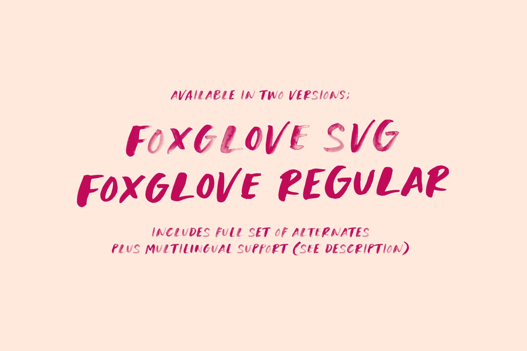 Foxglove SVG Font