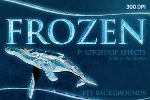 Frozen Photoshop Effects + Action