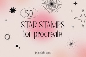 Stars Procreate Stamp Brush