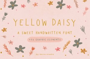 Yellow Daisy Handwritten Font