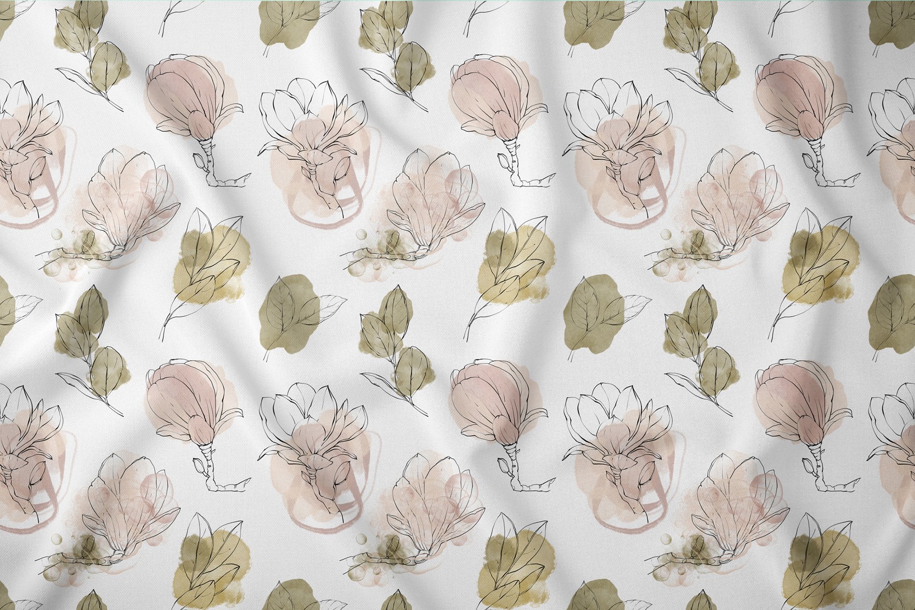 Magnolia Floral Line Art and Abstract Collection