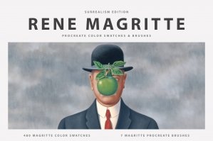 Rene Magritte's Procreate Brushes & Color Swatches