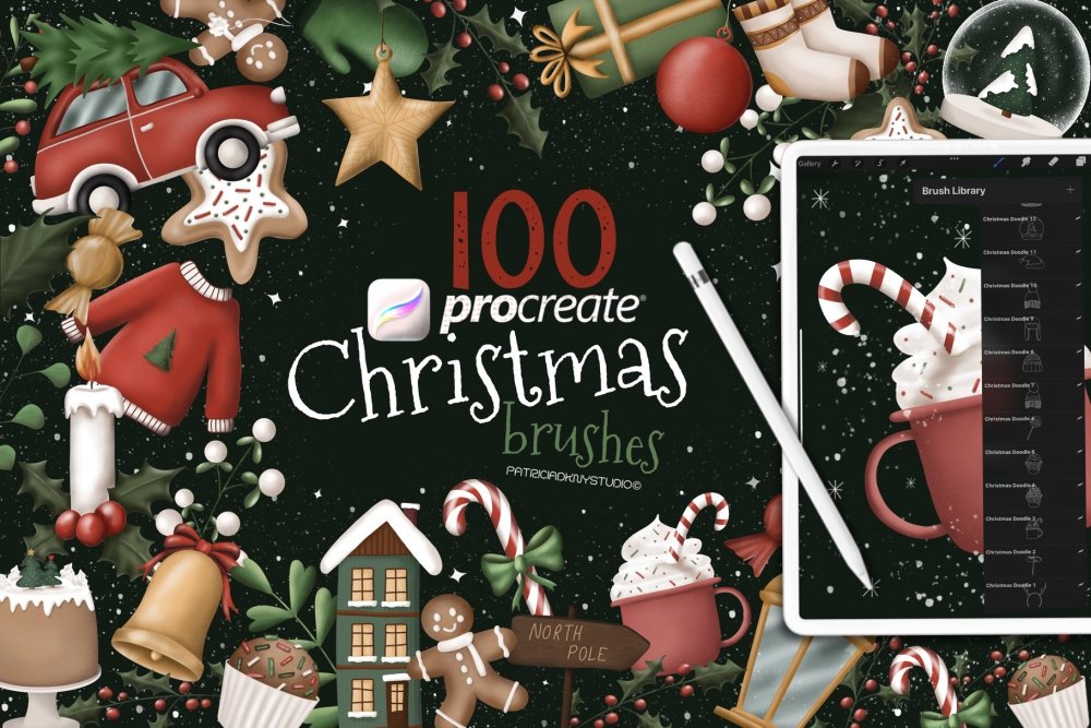 Procreate Christmas Stamp Brushes