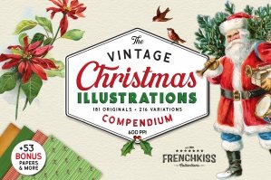 The Vintage Christmas Illustrations Compendium