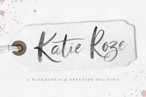 Katie Roze - Watercolour Opentype SVG Font