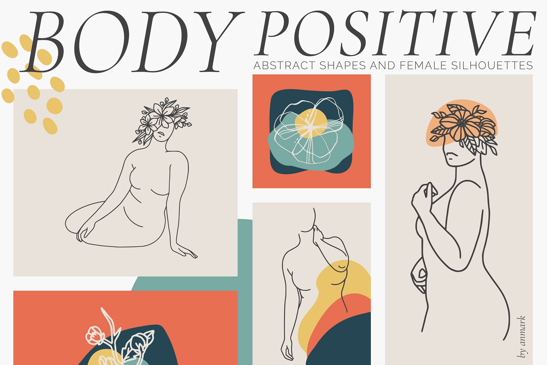 Body Positive - Line Art Female Body Silhouette - Design Cuts