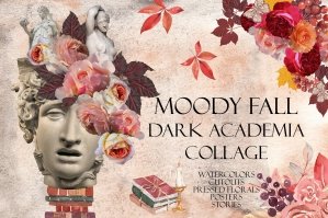 Moody Fall Dark Academia Watercolor & Collage Creator