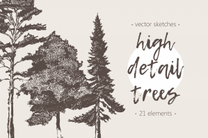 Big Collection of High Detail Trees