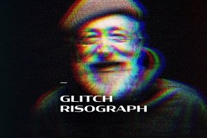 Glitch Risograph Photo Effect