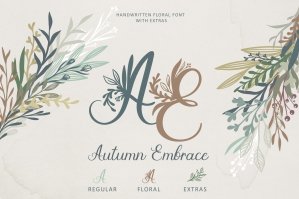 Autumn Embrace - Floral Font
