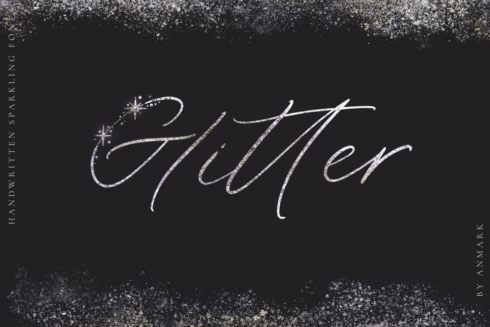 Glitter – Festive Font with Sparks