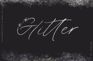Glitter - Festive Font with Sparks