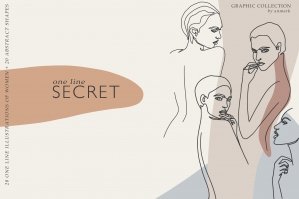 One Line Secret Line Art Nudes