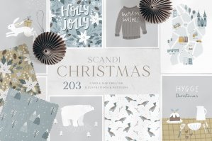 Scandi Christmas Maps, Cards Creator