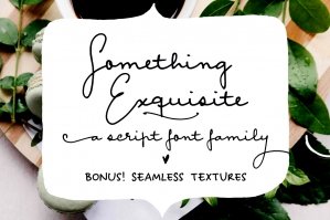 Something Exquisite Script Font and Extras