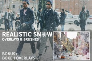 Snow Bokeh Overlays Photoshop