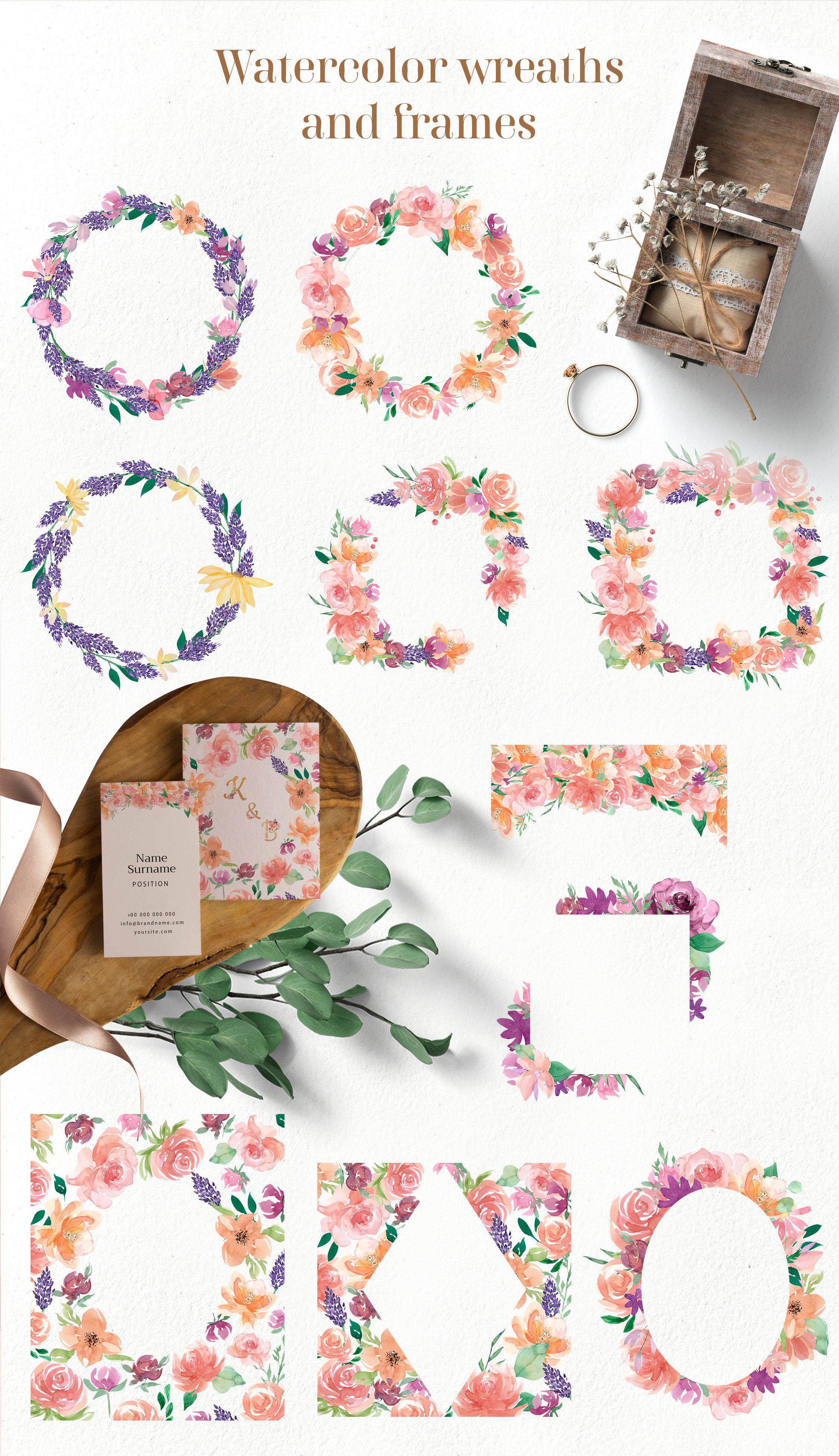 Watercolor Dried Wildflowers Clipart Collection