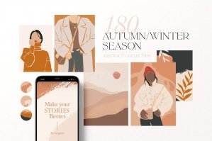 Autumn Winter Season Abstract Women