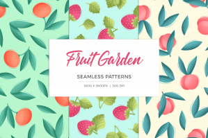 Fruit Garden Seamless Patterns