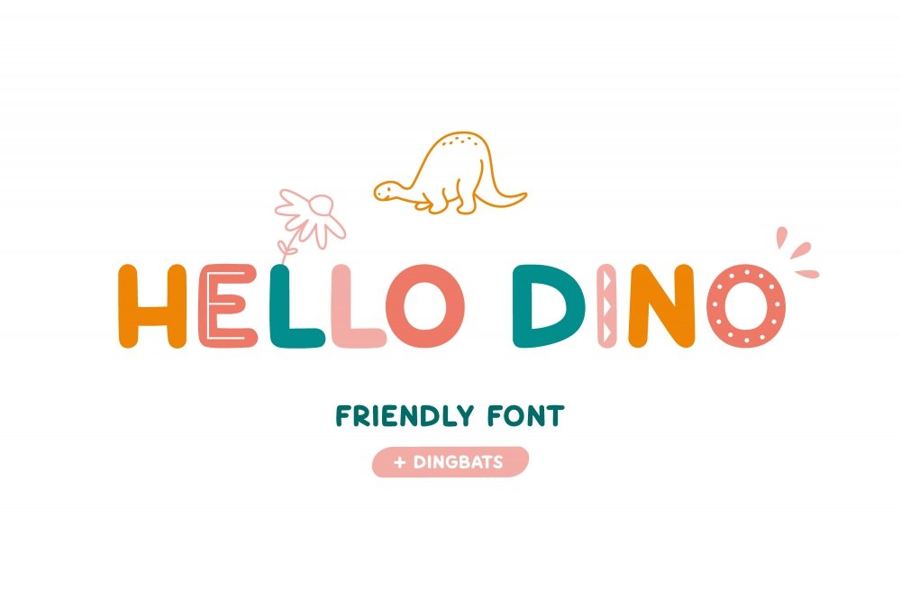 Hello Dino Friendly Font