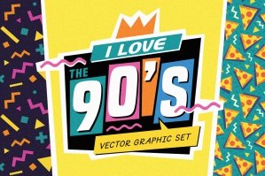 The 90's Vector Graphic Set