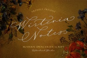 Wisteria Notes - Modern Script Font