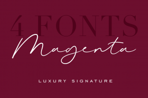 Magenta - 3 Luxury Signature Font