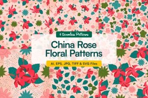 China Rose Floral Patterns