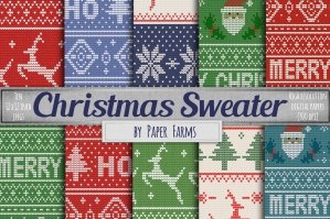 Christmas Sweater Scrapbook Paper