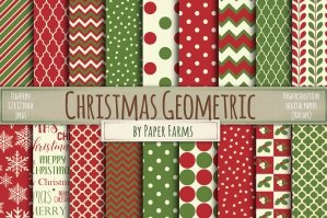Geometric Christmas Backgrounds