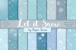 Winter Snow Digital Paper