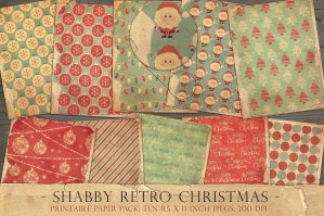 Christmas Shabby Junk Journal Sheets