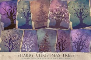 Christmas Tree Junk Journal Sheets