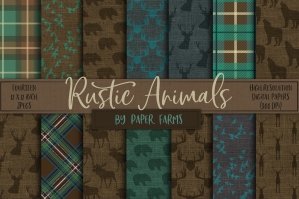 Rustic Burlap Animal Backgrounds