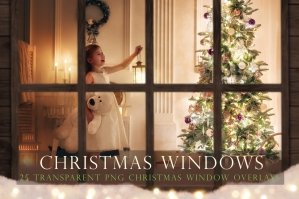 Christmas Window Pane Overlays