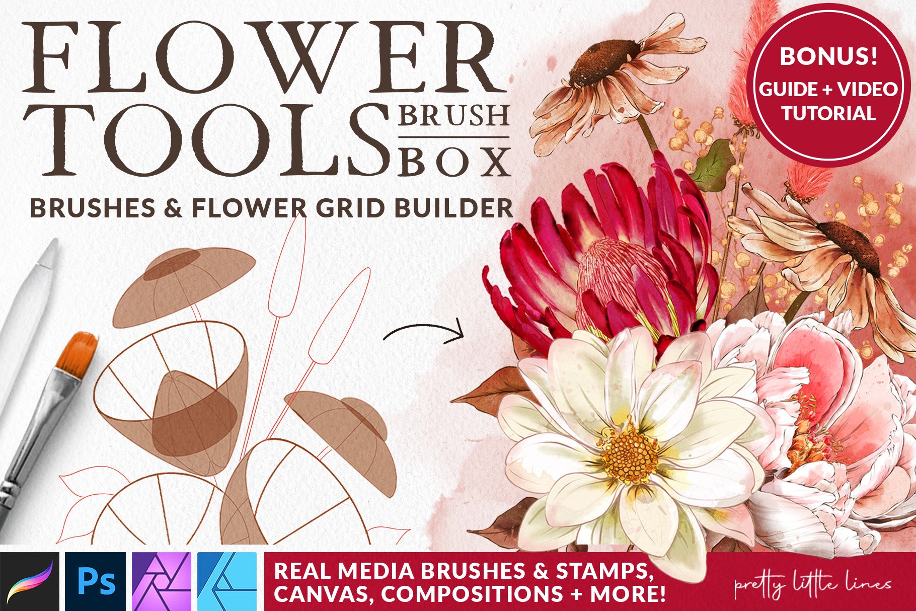 Flower Tools Brush Box